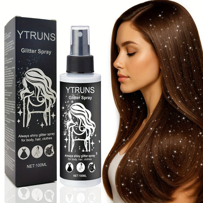 Body Shimmer Spray for Women – Star-Shaped Glitter Sparkle Mist 100ml Hydrating Formula for Body Hair & Clothes