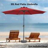 9ft Red Patio Umbrella