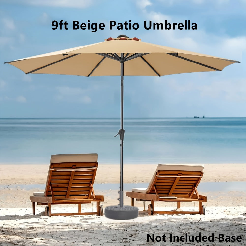 9-Foot Metal Patio Umbrella with Tilt Adjustment and UV Protection detail image - detail view 11