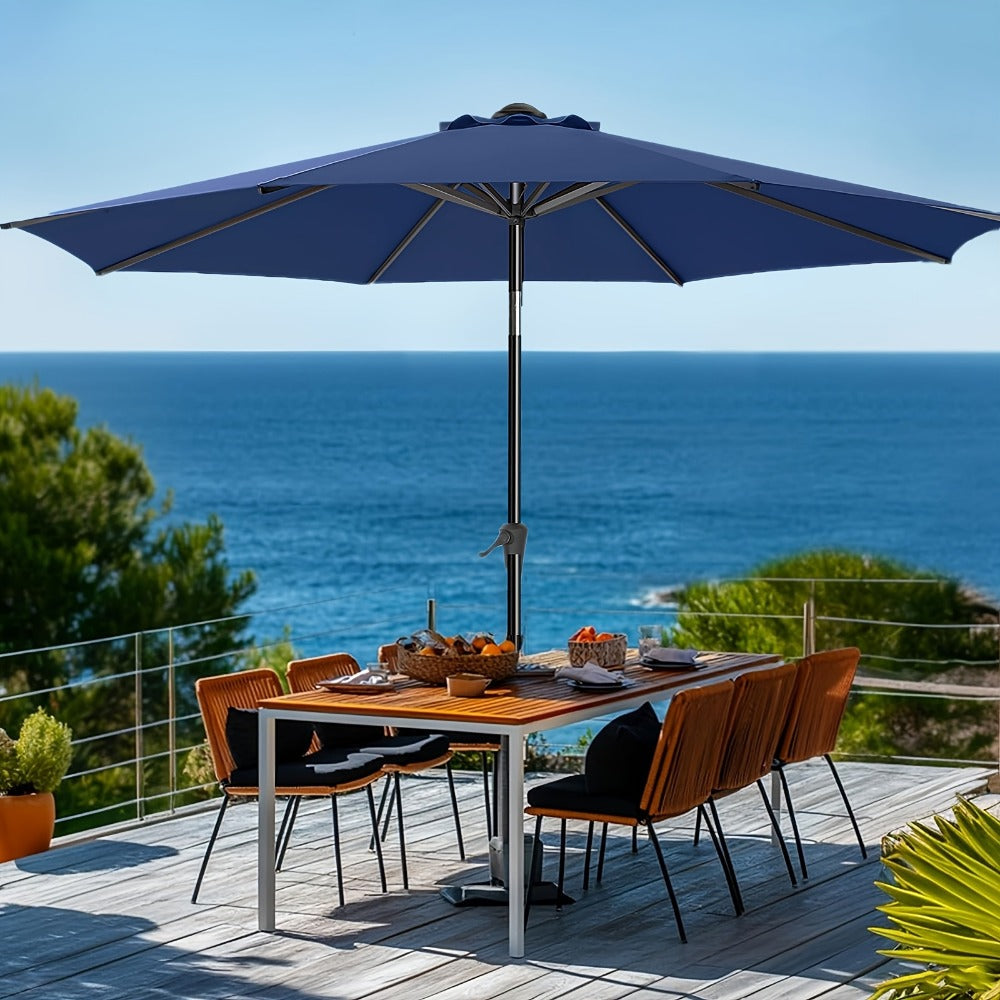 9-Foot Metal Patio Umbrella with Tilt Adjustment, Backyard Sun Shade detail image - detail view 7