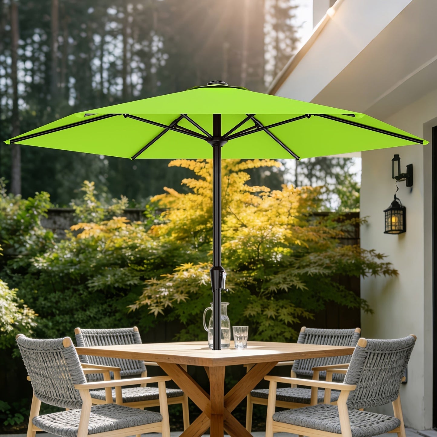 Patio Umbrella shown in the Apple Green, 9FT option