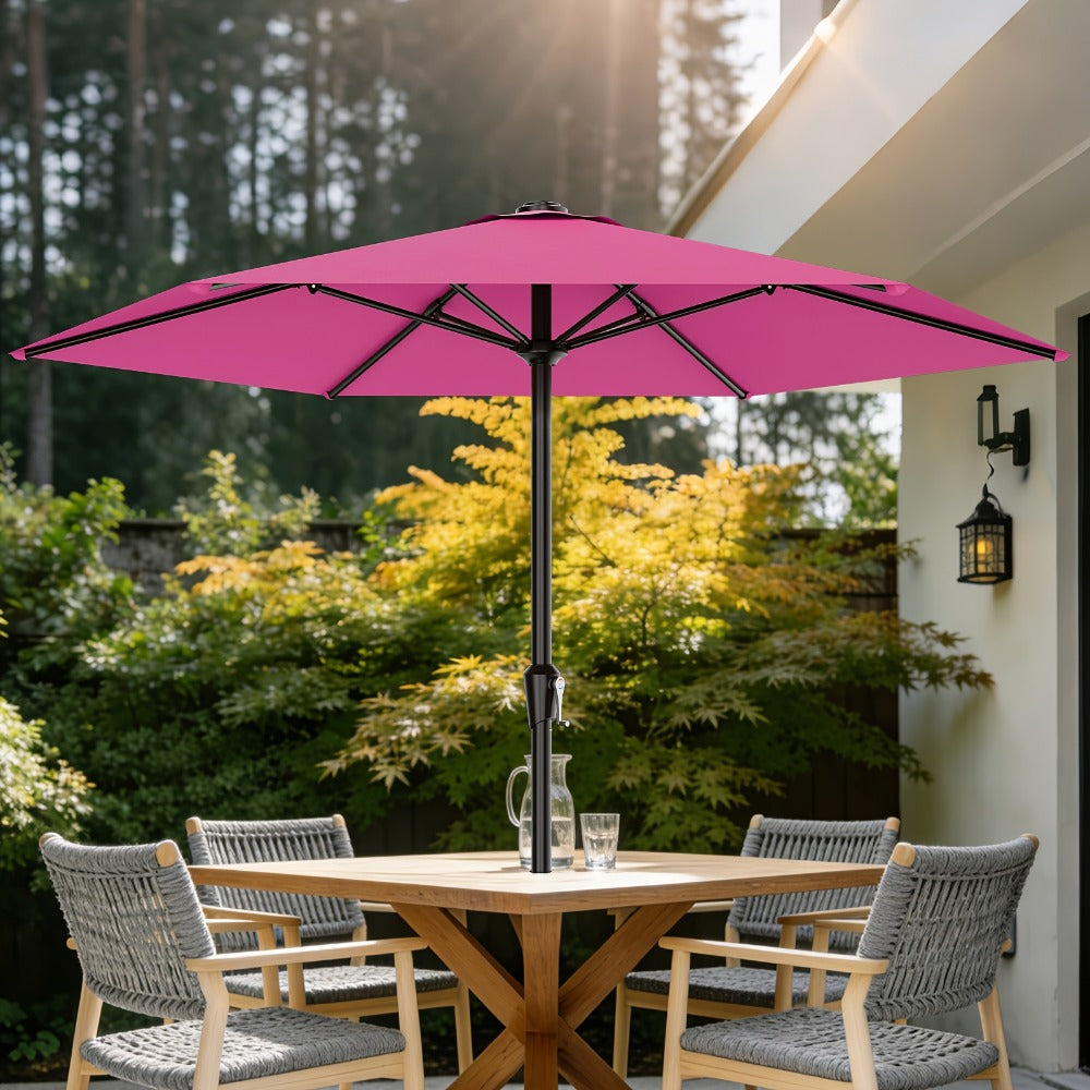 9-Foot Patio Umbrella with Easy Crank, Outdoor Table Umbrella detail image - detail view 20