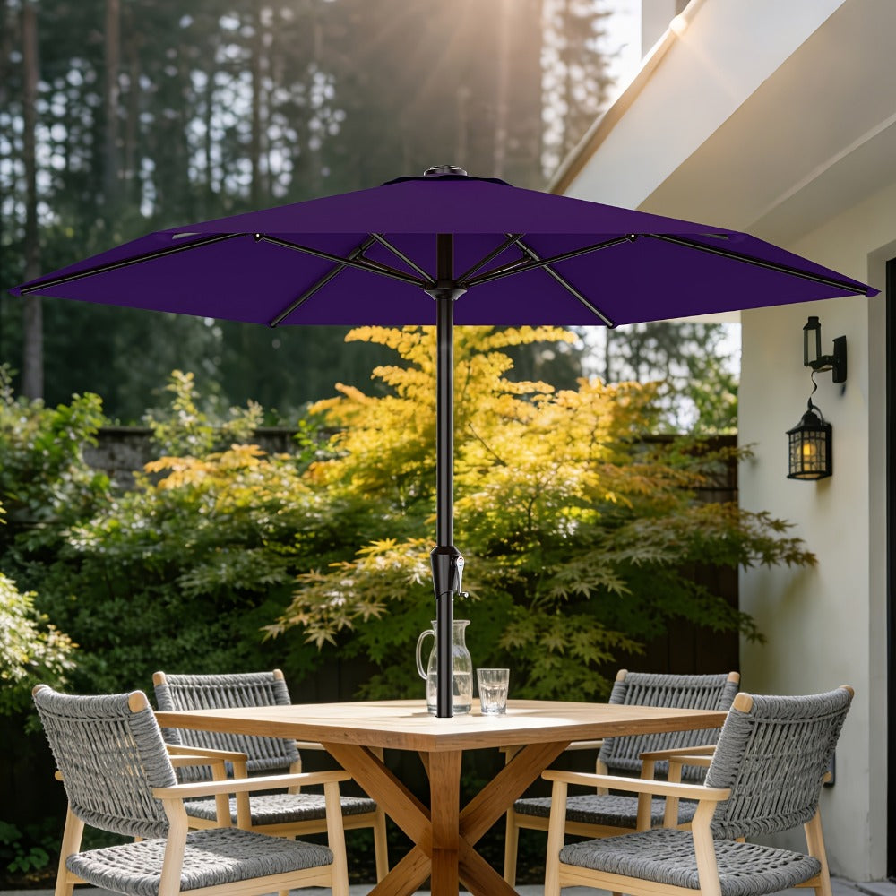 9-Foot Patio Umbrella with Easy Crank, Outdoor Table Umbrella detail image - detail view 21