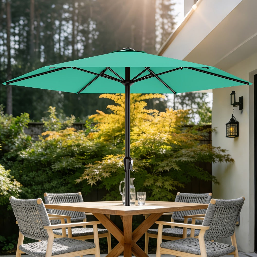 9-Foot Patio Umbrella with Easy Crank, Outdoor Table Umbrella detail image - detail view 22
