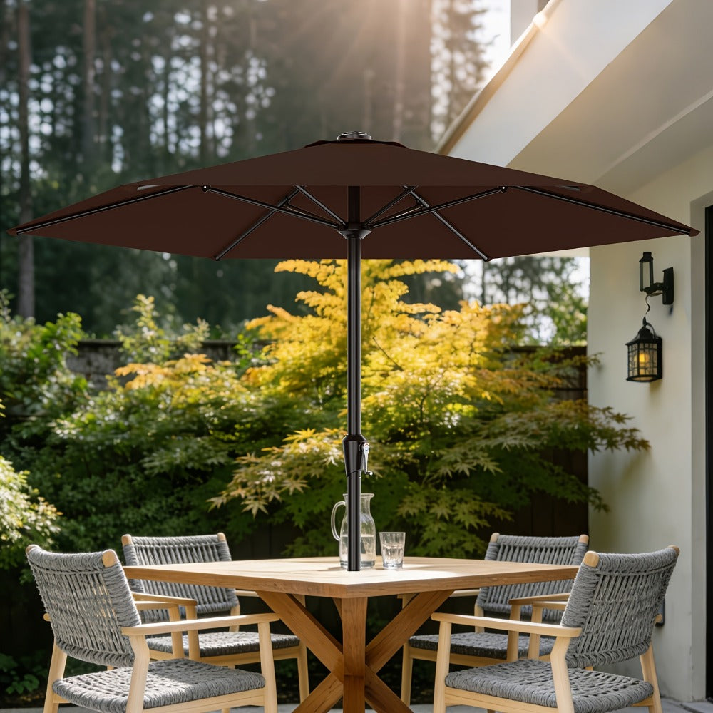 9-Foot Patio Umbrella with Easy Crank, Outdoor Table Umbrella detail image - detail view 6