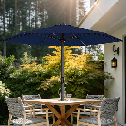 Patio Umbrella shown in the navy, 9FT option