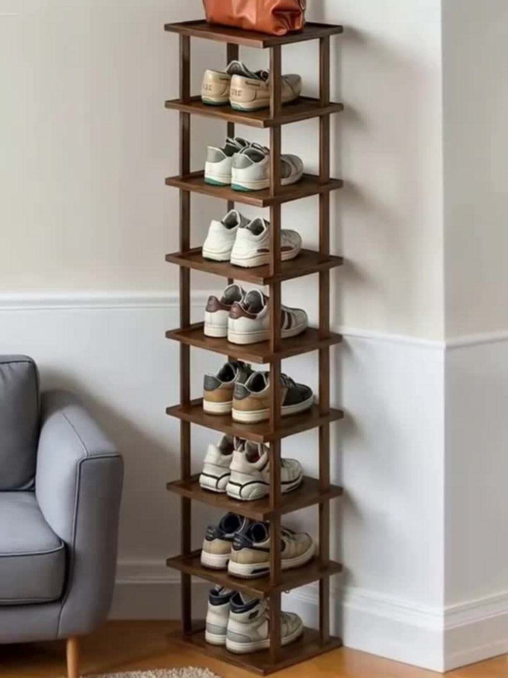 9-Layer Freestanding Shoe Rack, Closet Shoe Shelf for Entryway detail image - detail view 11