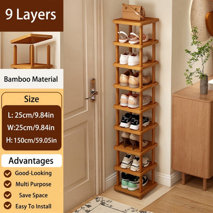 9-Layer Freestanding Shoe Rack, Closet Shoe Shelf for Entryway detail image - detail view 5