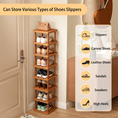 9-Layer Freestanding Shoe Rack, Closet Shoe Shelf for Entryway detail image - detail view 6