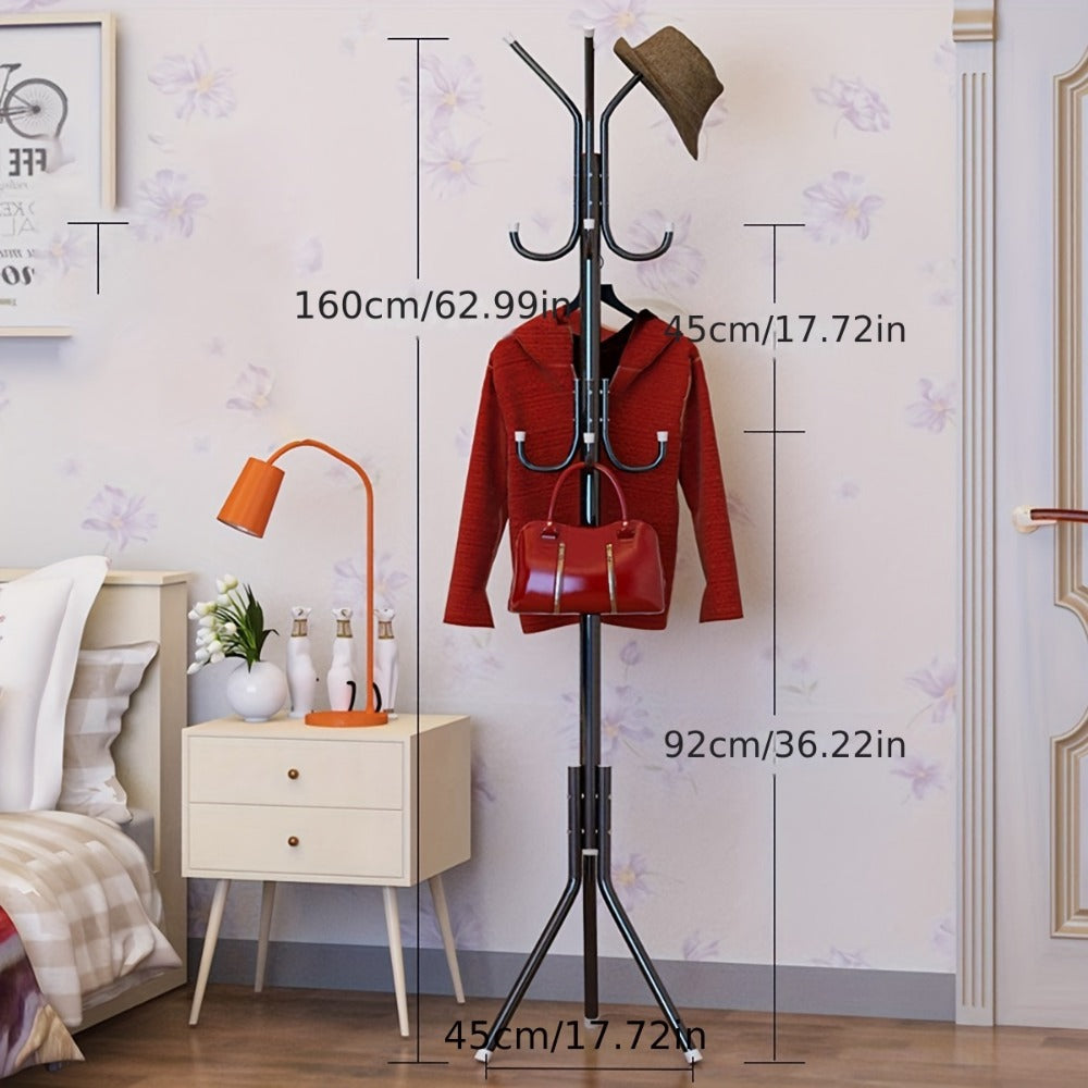 9-Tier Freestanding Coat Rack with Tool-Free Assembly for Entryway detail image - detail view 3