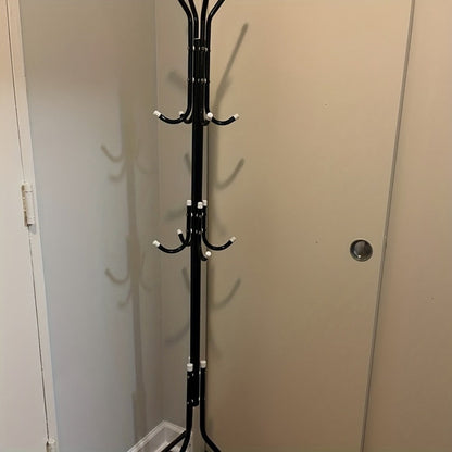 9-Tier Freestanding Coat Rack with Tool-Free Assembly for Entryway detail image - detail view 6