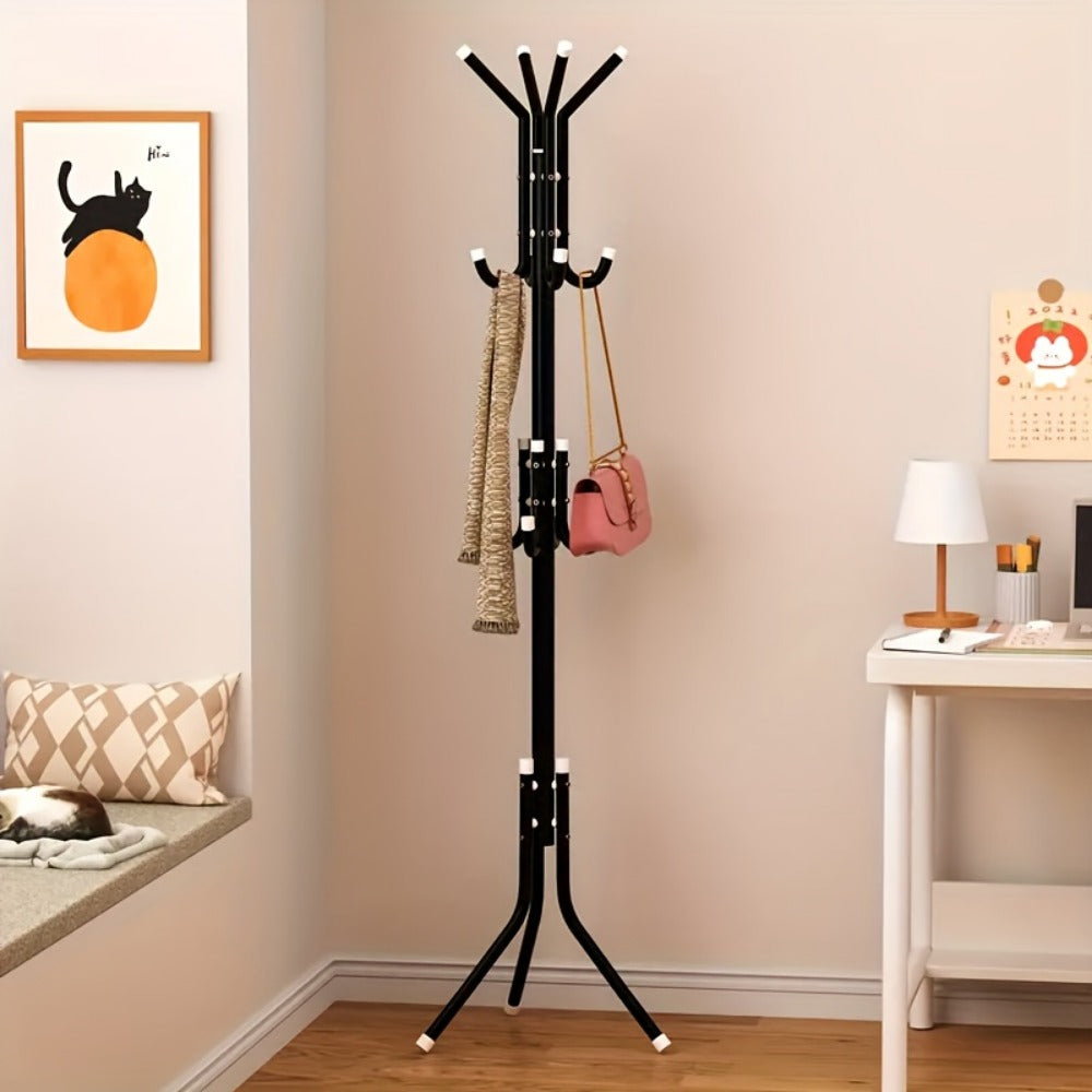 Coat Rack, Heavy Duty Metal 9-Tier Vertical Freestanding Clothing Organizer - Sturdy Iron shown in the main product view