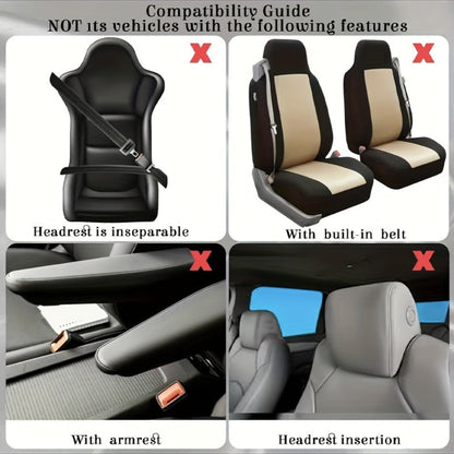 Car Interior Accessories Set for Women 45-Piece – Plush Steering Wheel Cover, Seat Cushion & Pendant, Universal Fit All Seasons