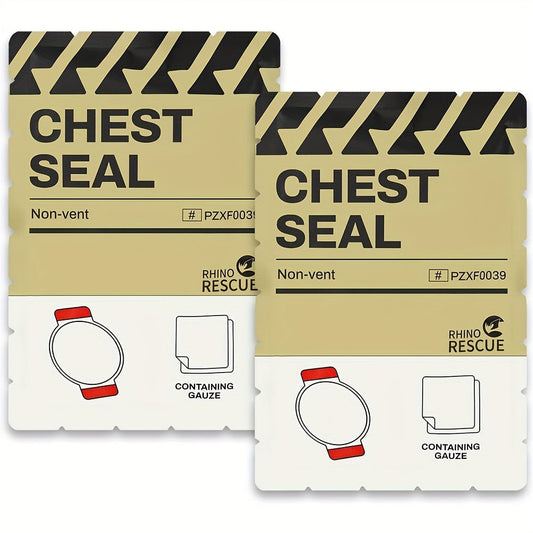 Non-Vented Chest Seal Emergency Trauma Dressing for Sucking Chest Wounds, Portable IFAK Medical Supply PA Nylon FSA HSA Eligible