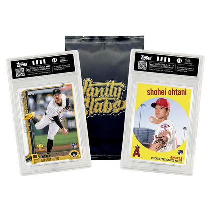 Sports Trading Cards, Baseball Mystery Vanity Slab with White Label or Two-Slab Options for Collectors