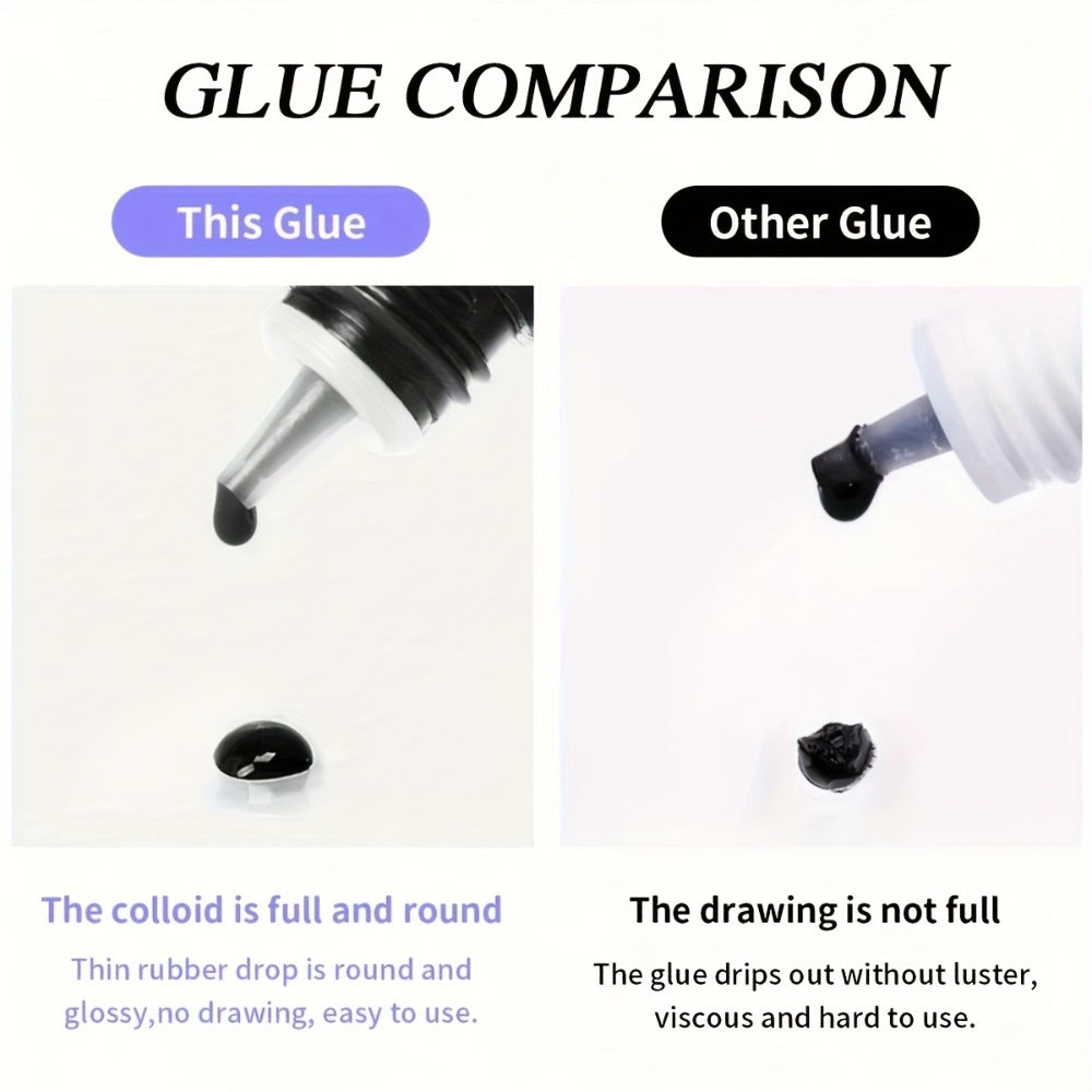 Lash Glue Set, Eyelash Extension Adhesive 6-7 Weeks Retention, Quick Dry DIY Lash Bond for Individual &