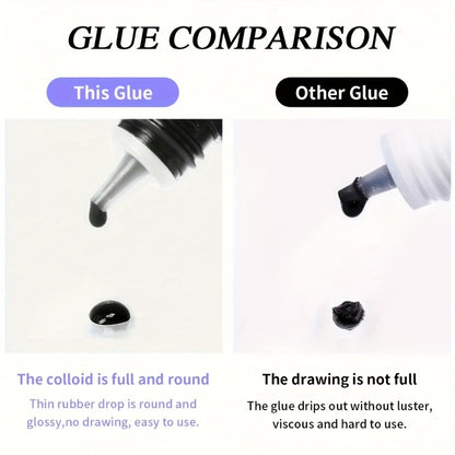 Lash Glue Set, Eyelash Extension Adhesive 6-7 Weeks Retention, Quick Dry DIY Lash Bond for Individual &