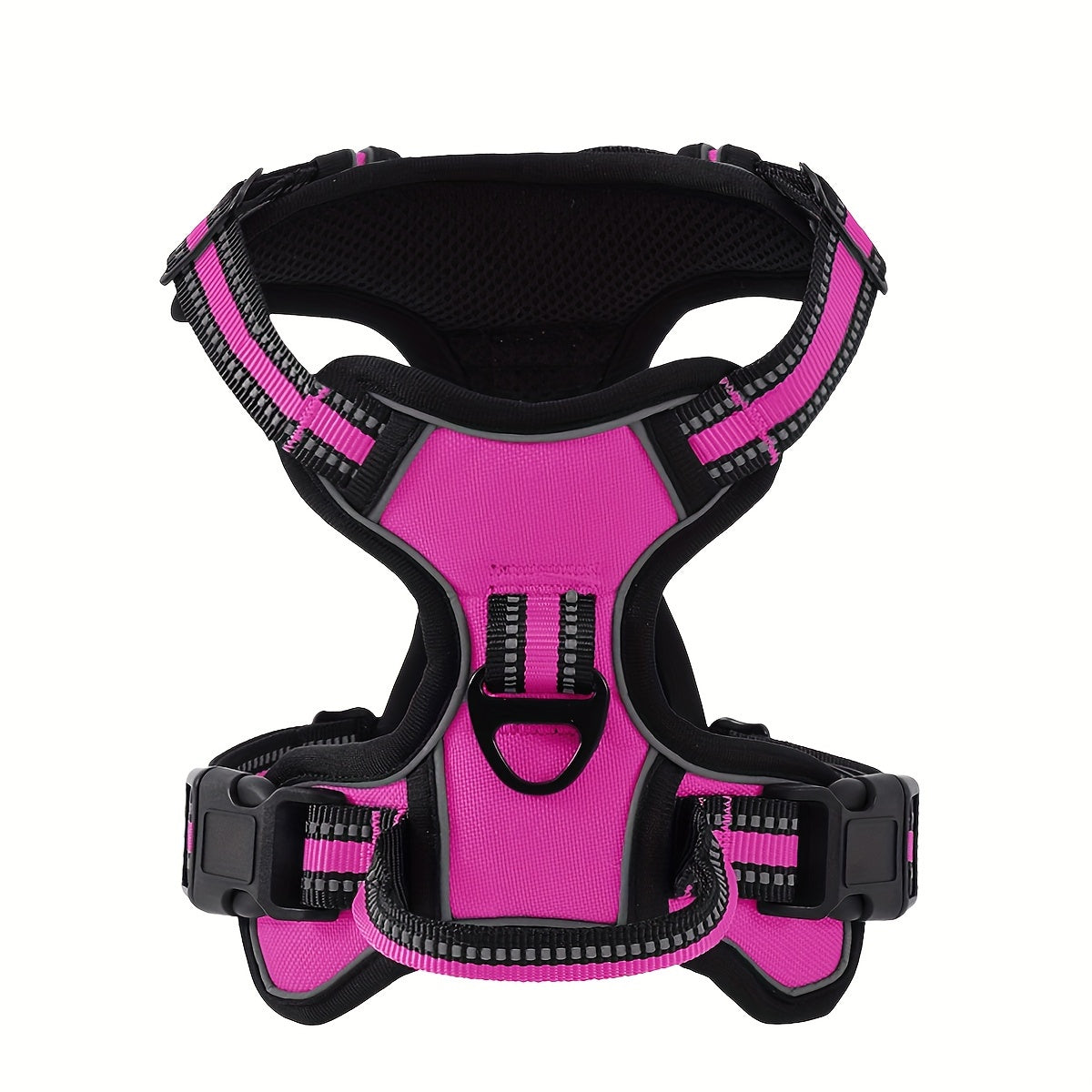 Adjustable Dog Walking Harness in Seven Colors and S–XL with Front Ring, Back Ring and Top Handle