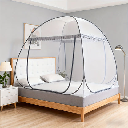 Mosquito Net for Bed Pop Up Bed Canopy 360° Protection Portable Foldable Yurt Mosquito Net for Garden, Yard and Pest Management