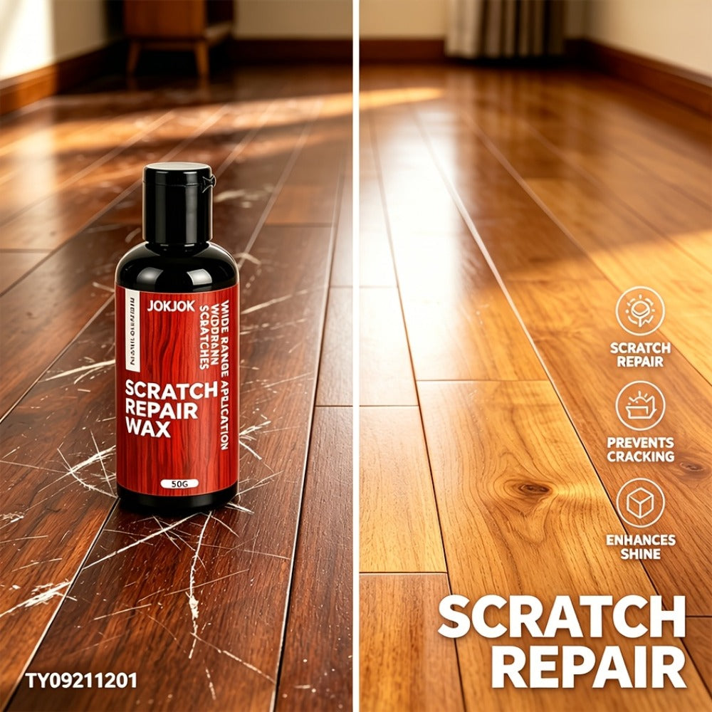 Wood Scratch Wax – Hardwood Floor & Furniture Restorer Polish for Cabinets, Doors, Tables – Fix Scratches