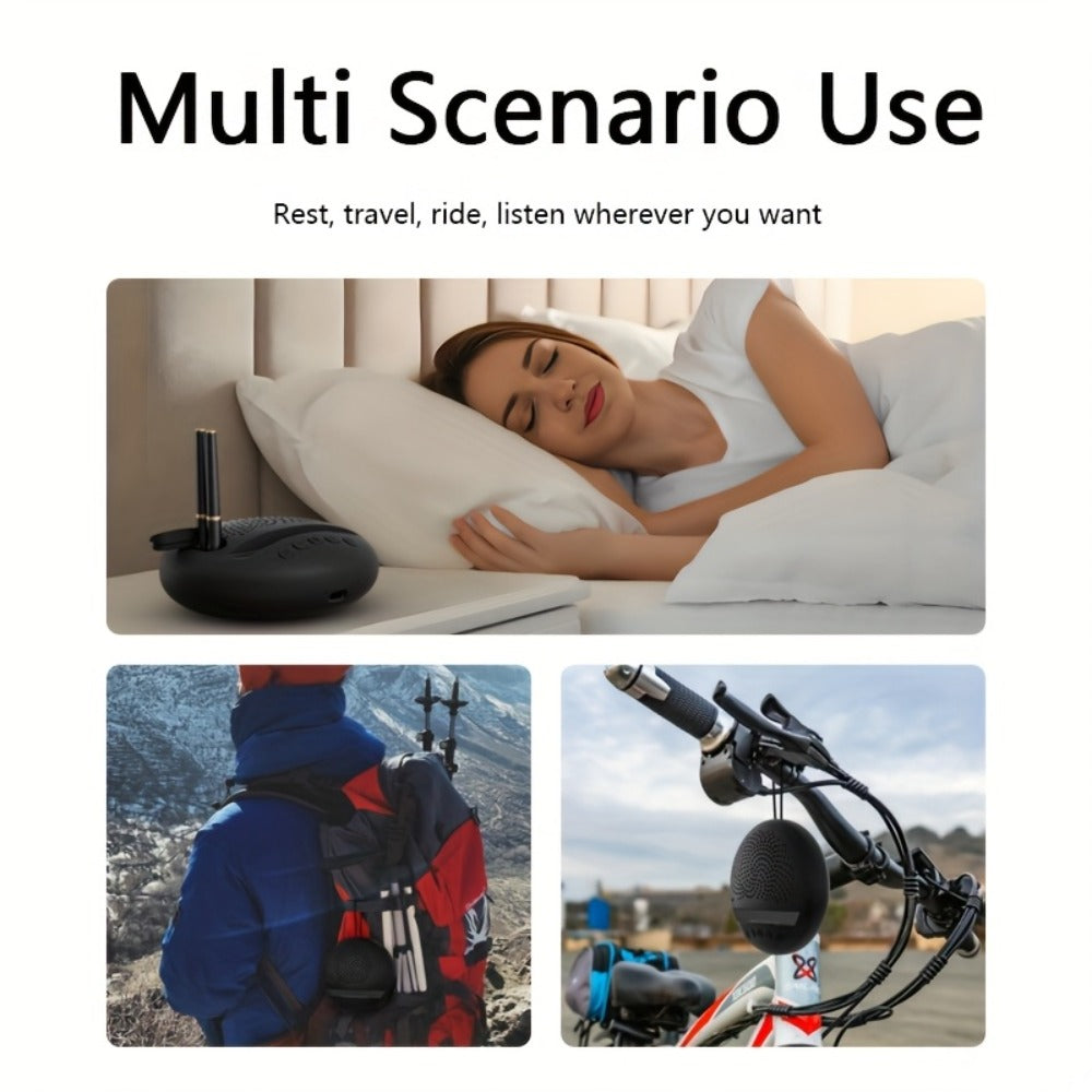 Multifunctional Bluetooth Speaker with Phone Stand & Pen Holder, Portable Wireless Speaker with Rope