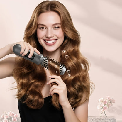 Cordless Hair Curler Brush 2-in-1 Straightener – Rechargeable Wireless Auto Curling Iron, for Home, Travel and Salon Hair Styling