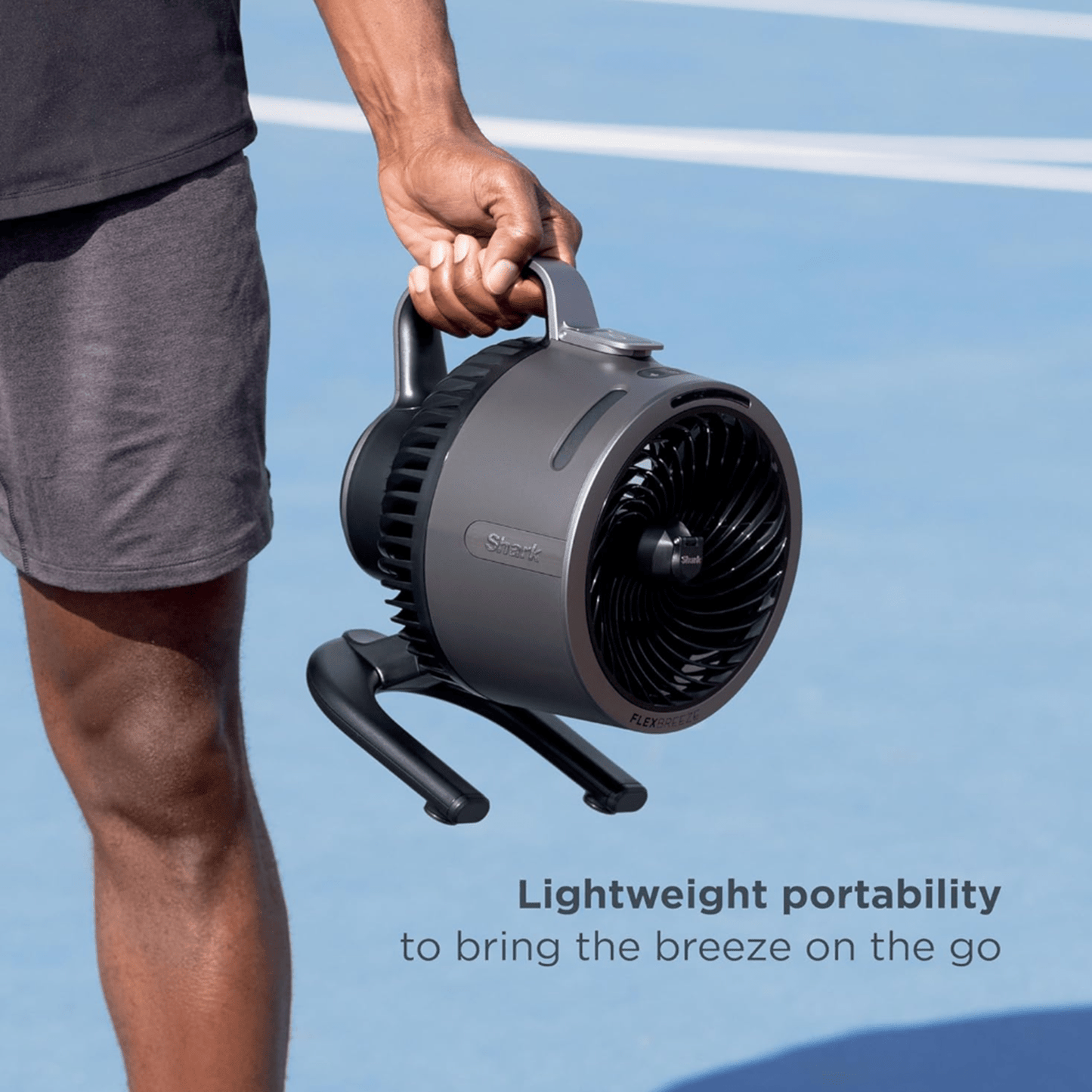 Portable Fan by Shark FlexBreeze HydroGo Pro, Refurbished Five-Speed Misting Model with Oscillation