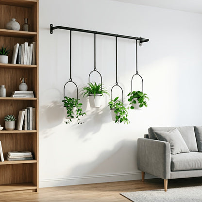 Hanging Planter | Adjustable Metal Wall Rack Indoor Herb Window Pot