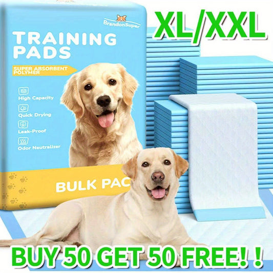 Dog Pee Pads Super Absorbent – Thickened Bamboo Training Pads for Medium & Large Dogs, XL & XXL Puppy Pads for Indoor Use