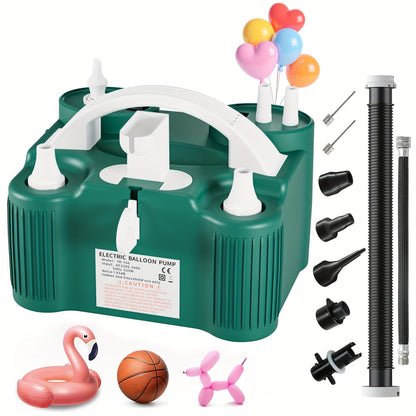 Electric Balloon Pump 4-in-1 with Triple Nozzles – Fast Inflator Deflator for All Balloons Latex Foil 260Q Mylar