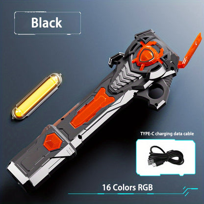 RGB Light-Up Saber Toy 16 Colors Rechargeable Light Sword with Gravity Sensor & Sound Effects