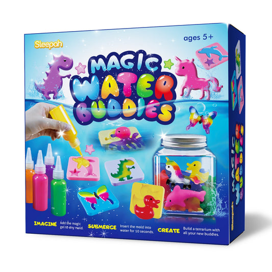 Magic Water Gel Creature Craft Kit with Ten Color Gels, Six Molds, Mixing Powders and Lidded Display Jar