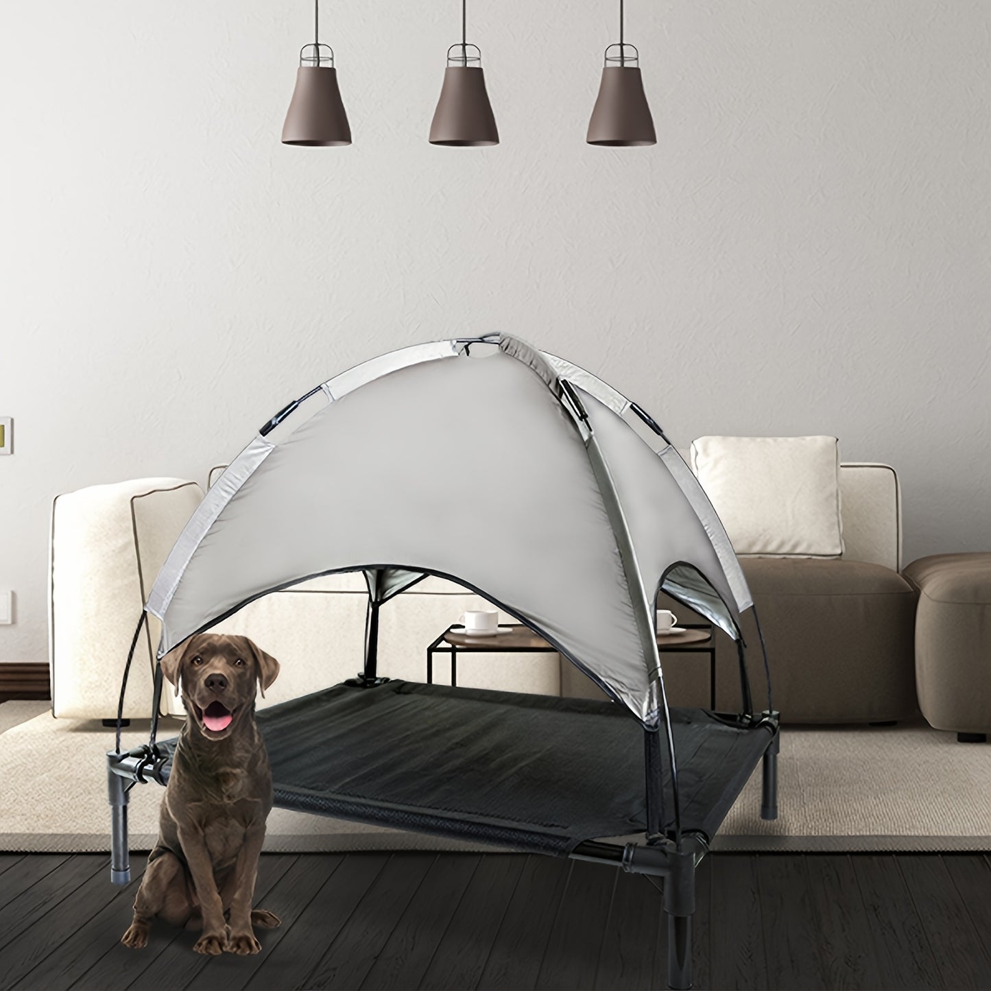 Outdoor Cat Tent Portable Pet Tent with Trampoline Base – Windproof Breathable Weatherproof Cat House for Dogs & Cats