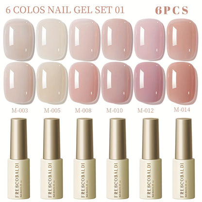 Gel Nail Polish Set with IRISGOBLADI Label, 6 Solid Colors per Set and 8 Retained Palettes