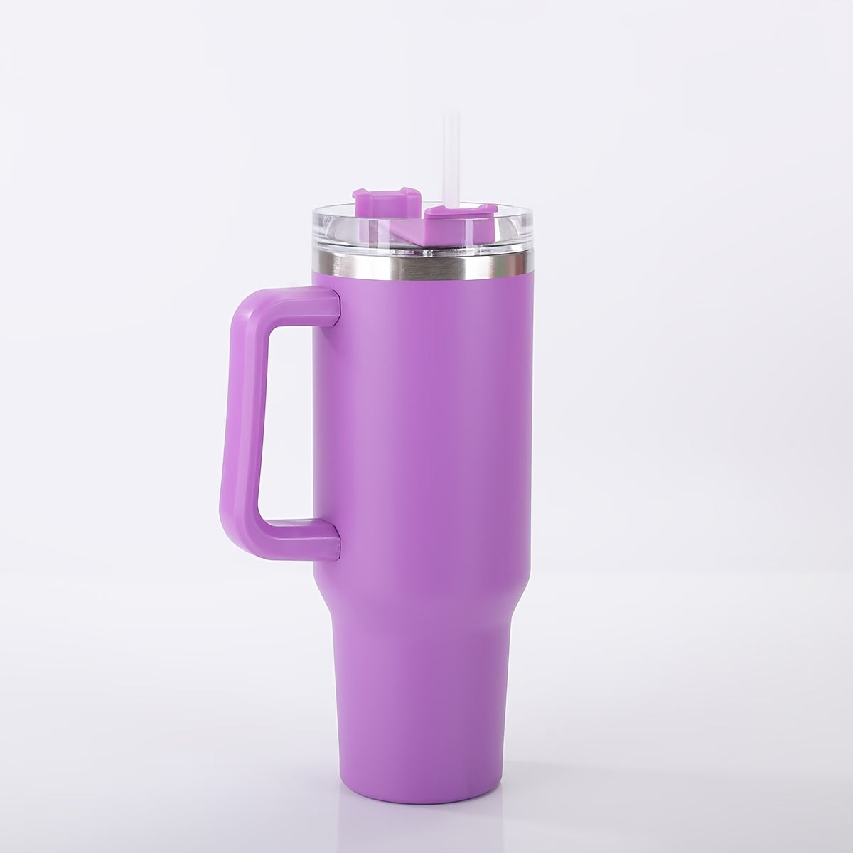 Insulated Tumbler 40oz with Handle & Straw Lid – Double-Wall Vacuum 304 Stainless Steel Travel Cup, Leakproof & Rustproof