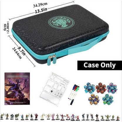 DND Dice Tray & Storage Box for D&D MTG RPG Tabletop Games – Polyhedral Dice Holder Organizer Case for D20 D12 D10 D8 D6 D4, Gamer Gift