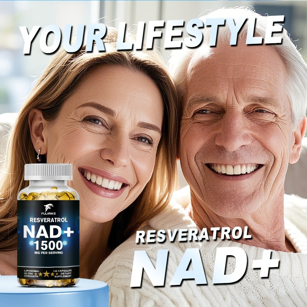 NAD+ Supplement Capsules with Resveratrol, Cellular Energy, & Daily Vitality Support for Women & Men