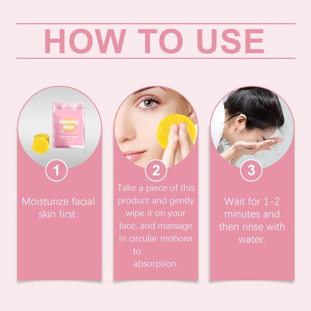 Turmeric Kojic Acid Facial Cleansing Pads Remover 40/80pcs, Exfoliating Toner Wipes for, All Skin Types