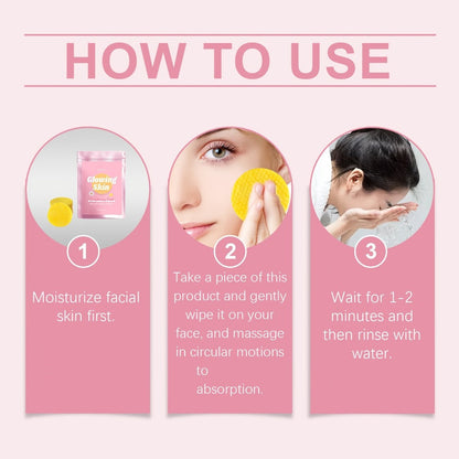 Turmeric Kojic Acid Facial Cleansing Pads Remover 40/80pcs, Exfoliating Toner Wipes for, All Skin Types