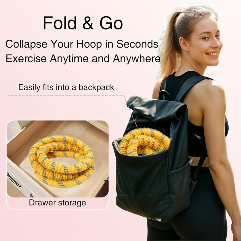 Foldable Pilates Ring Fitness Circle with Soft Spring – Silent Full-Coverage Non-Pinching Waist Trainer Exercise Circle