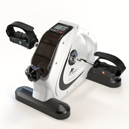 Portable Elliptical Trainer Mini Exercise Bike Under Desk Pedal Exerciser LCD Display for Entryways, Bedrooms and Living Spaces
