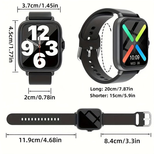 Smartwatch with Bluetooth Calling 1.91" AMOLED HD Touch Screen, Voice Assistant, Music Playback, Built-in Mic & Speaker, Multi-Sport