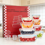 16pcs Colorful (8 Lids + 8 Containers) Outdoor Picnic Box