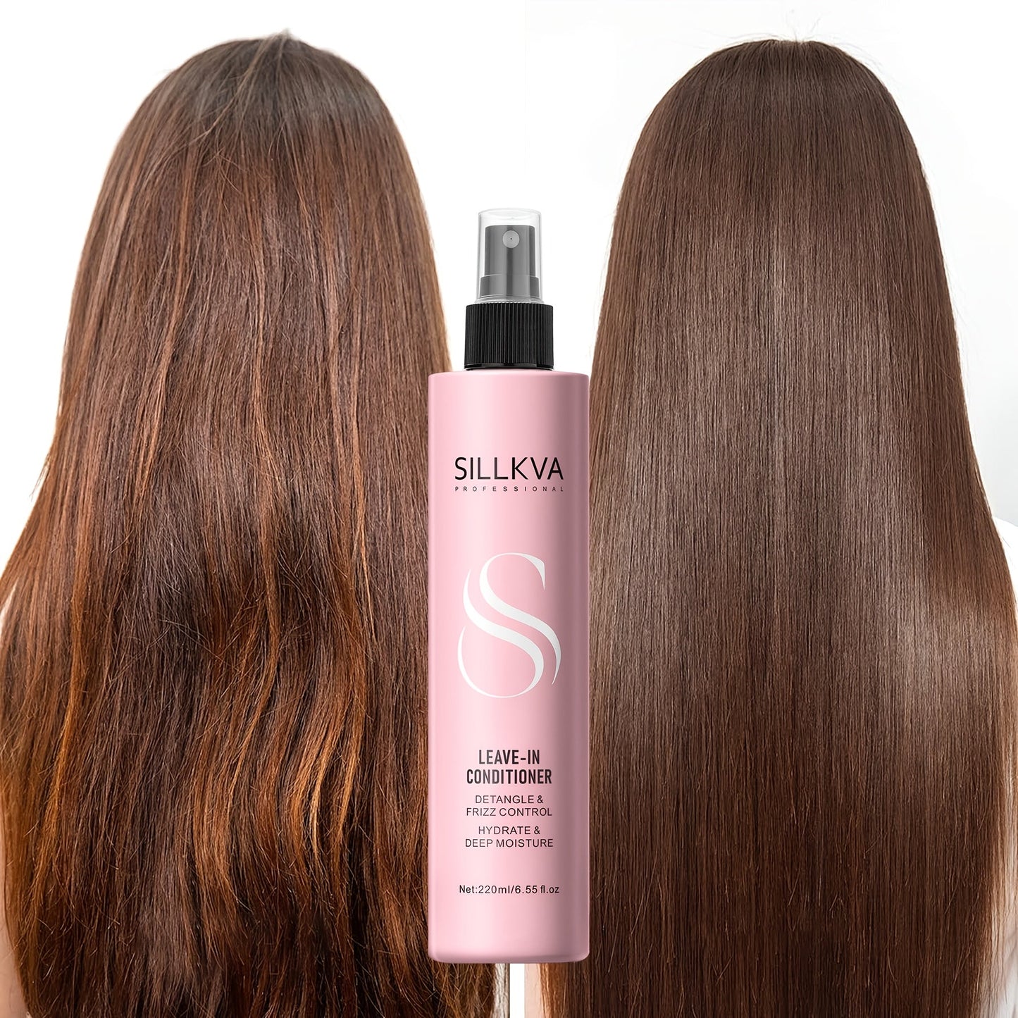 Leave-In Conditioner Spray with Heat Protectant 6.55oz, Deep Conditioning Anti-Frizz No-Rinse Hair Spray