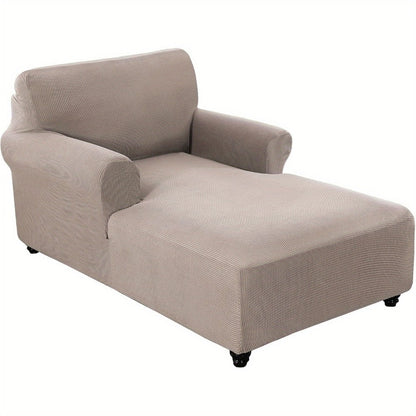 Chaise Lounge Cover Stretch Slipcover Jacquard Fabric Chair Sofa Protector for Living Room Bedroom Multi-Color