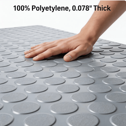 Garage Floor Mat Roll 7x16 FT Heavy Duty PVC Flooring for Parking, Waterproof Under-Car Protector for RV Trailer Workshop