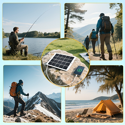 [Portable Solar Panel] Portable Solar Panel Solar Panel Winter Outdoor Solar Charger for Garden, Pathway and Patio Lighting