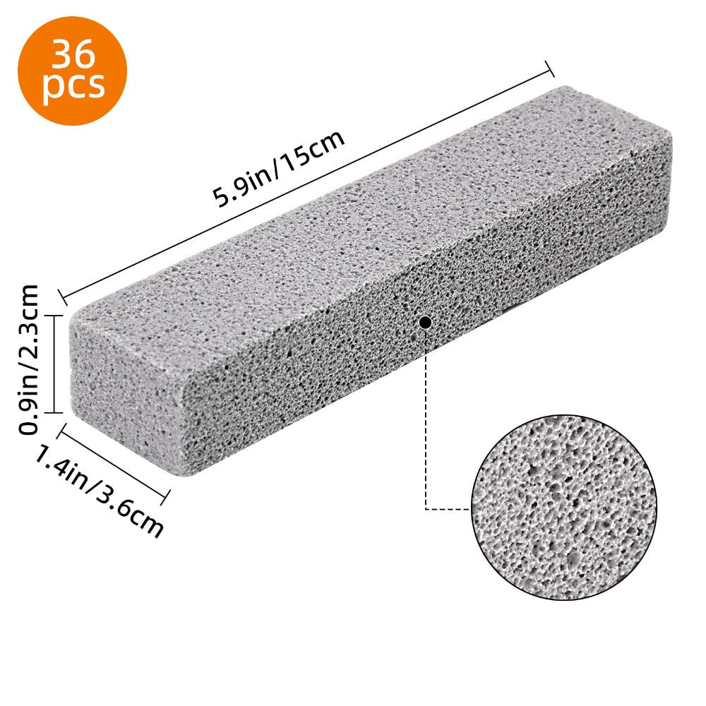 36 Pack Pumice Stones Toilet Bowl Cleaner Stick – Heavy-Duty Scouring Pad for Bathtub, Kitchen Sink, Grill & Household Cleaning