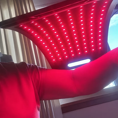 Adjustable Red and Near-Infrared LED Panel Lamp with 660nm and 850nm Light, Floor Stand and 30-Minute Timer