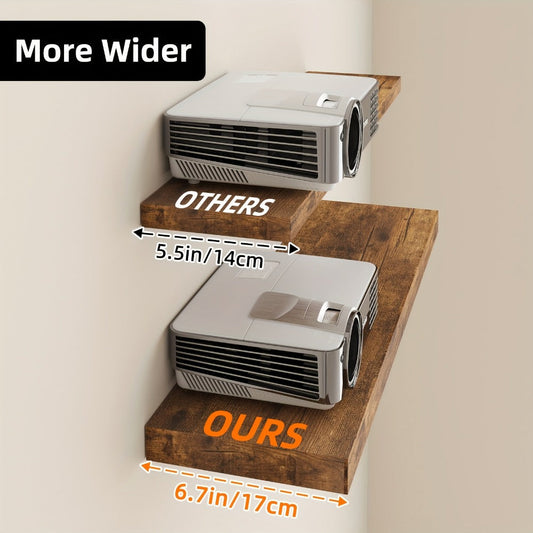 Floating Wall Shelf Set with Concealed-Style Brackets, Multiple Finishes and 4- or 6-Piece Options